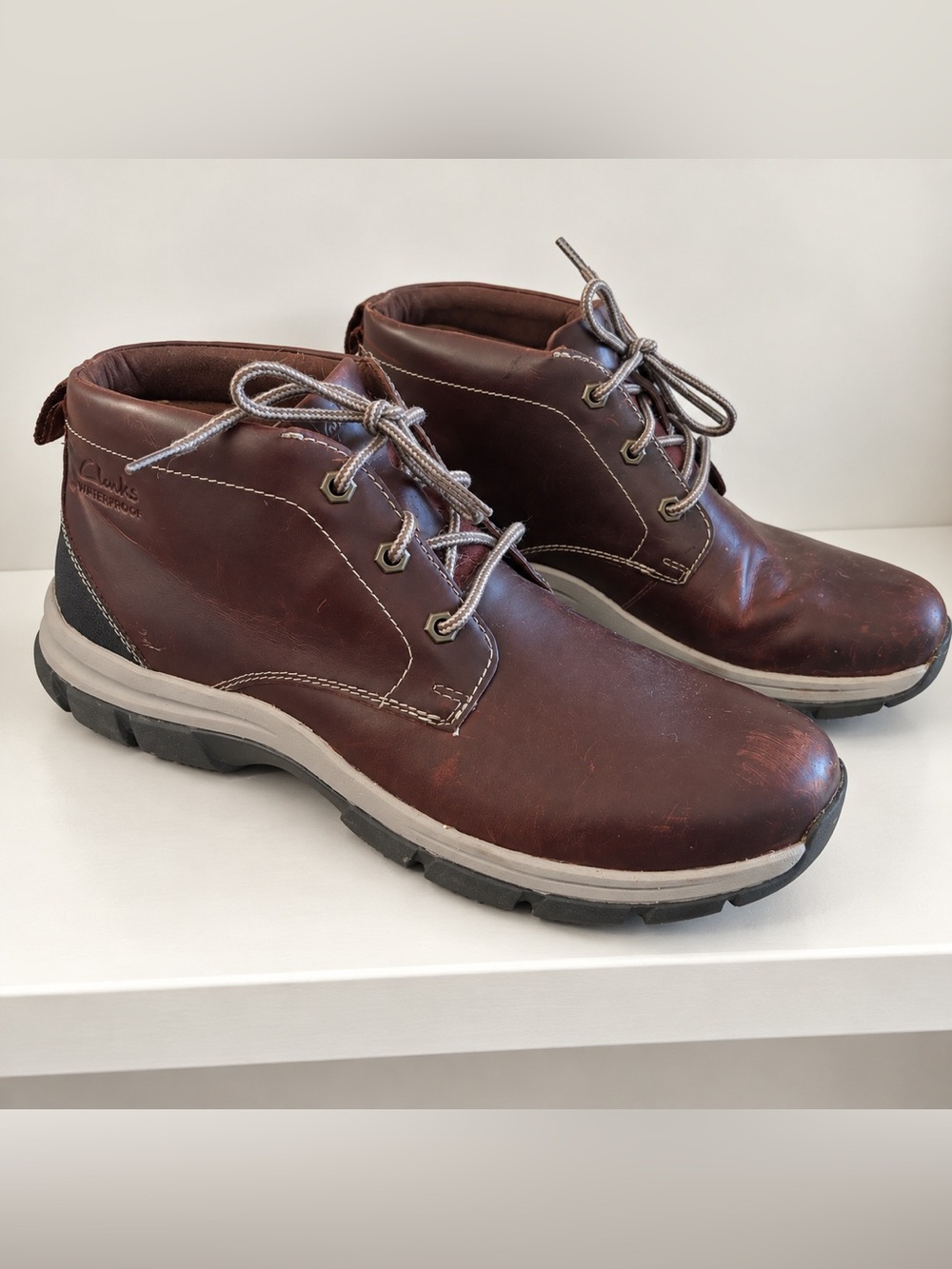 Clarks Waterproof Men’s Brown Leather Chukka Boots